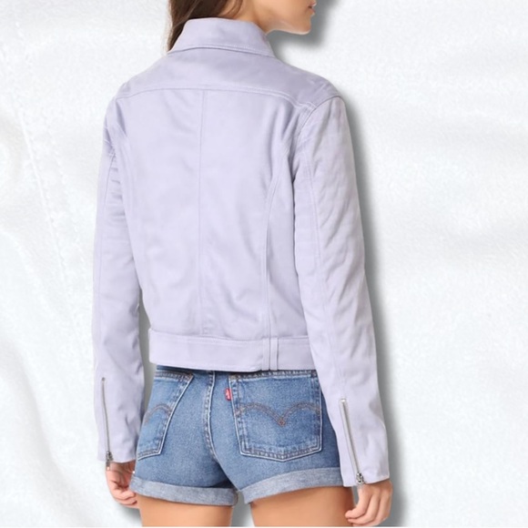cupcakes & cashmere Light Purple Leather Jacket - Picture 2 of 6